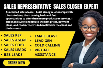 be high ticket sales closer b2b sales rep lead generation cold calling expert