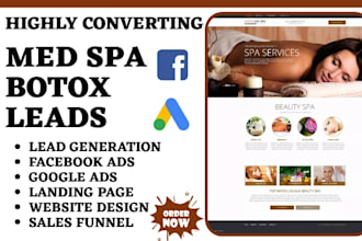 generate med spa leads medical spa leads botox  spa leads therapy sales funnel