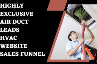 generate exclusive air duct leads hvac landing page vent cleaning sales funnel