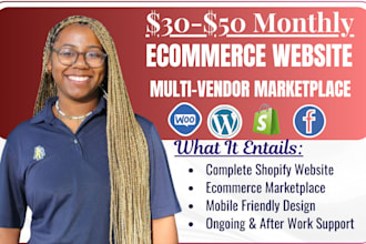 create multi vendor woocommerce ecommerce marketplace website or shopify website