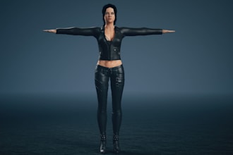 build 3d realistic character model,modular3d model,shapr3d,texture,rig 3d for wd