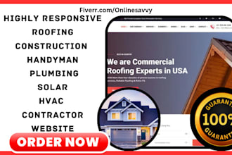 design roofing construction handyman plumbing solar hvac contractor website