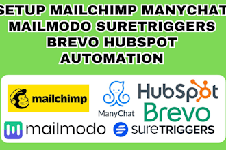 setup mailchimp manychat mailmodo suretriggers brevo hubspot automation