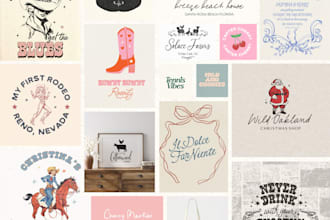 design vintage retro hand drawn looking logo