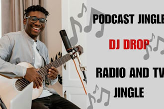 produce jingle for youtube podcast intro, ads, radio, tv, dj drop, audio logo