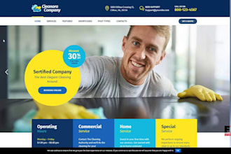 build cleaning service website, office, house cleaning, booking koala website