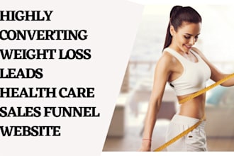 generate converting weight loss leads health care landing page pharmarcy website