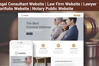 design legal consultant law firm notary public website