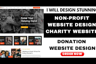 design non profit website charity website donation website wordpress website