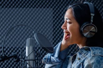 be your custom energetic female pop song rock punk singer, music producer