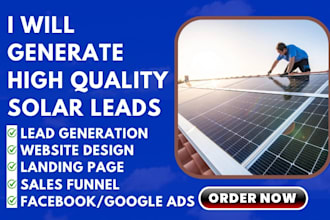 generate highly exclusive solar leads design solar website solar landing page