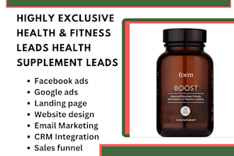 generate health supplement product leads weight loss leads nutrition leads