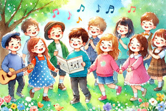 write sing produce jingles nursery rhymes children song educational kids music