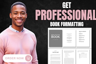 format your book for amazon KDP, ingramspark and lulu