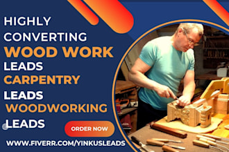 generate hot wood work leads carpentry leads woodworking landing page funnel
