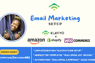 setup shopify email marketing automation with klaviyo, sales funnel email flows