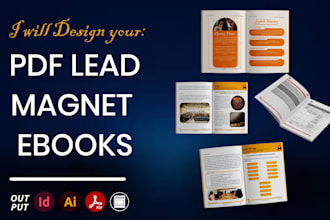 design unique PDF lead magnet, ebook, workbook or brochures