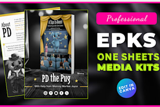 design press release kit, artist kit, media kit, epk one sheet, and pitch deck