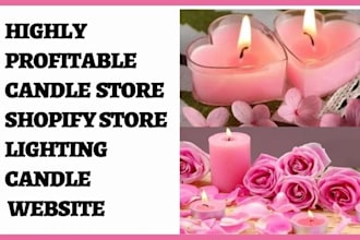 design candle shopify store spiritual website tarot reading candle store