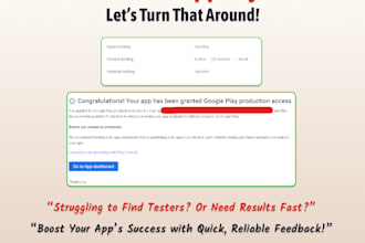 provide 12 device active testers for google play console
