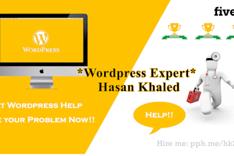 fix wordpress issues, errors, problems in 24 to 48 hours