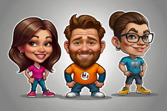 do caricature, portrait mascot, character or cartoon logo
