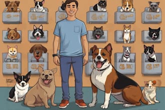 draw your pets into cartoon c