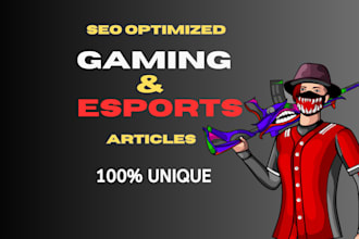 write SEO optimized professional gaming articles or scripts