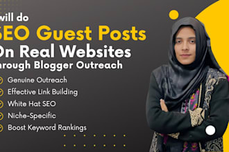 do seo guest post on real websites through blogger outreach