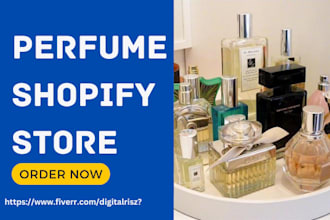 design perfume fragrance website shopify store cosmetic cologne beauty website