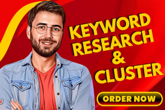 do keywords research clusters, meta title outline description