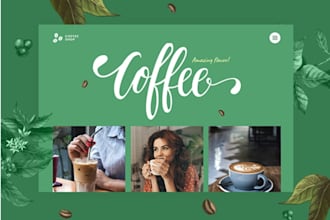 create a website for coffee shops and cafés