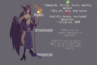 do dnd character or party art, illustration, concept art, commission art