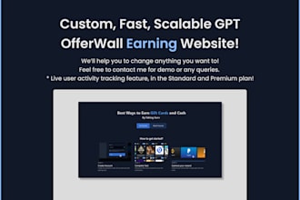 build scalable gpt, micro job, and PTC earning websites with modern tech