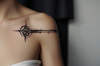 create black and white minimalist tattoo