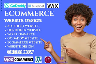 do hostinger bluehost godaddy ecommerce website,shopify, wix ecommerce website