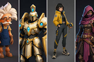 create 3d character modeling for games, vr, and ue 5