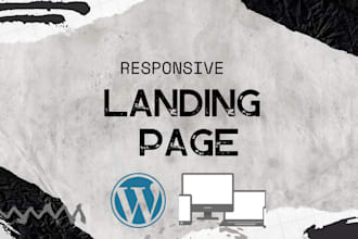 design responsive landing page for you