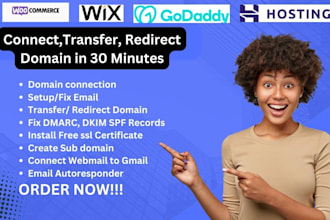 connect,fix,redirect domain or subdomain, fix or migrate email dns,spf,dmarc,mx