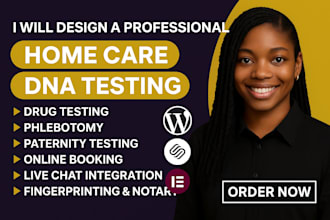 design healthcare home care drug testing dna testing website phlebotomy website