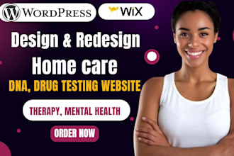 design healthcare home care drug testing dna testing website and therapy website