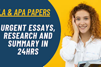 write urgent research summary, case study, business report, proposal, powerpoint