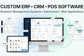 build web app, school management system, saas app, CRM, erp, pos, bug fix