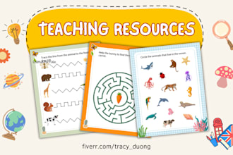 design custom kids worksheets, tpt teaching materials for students in all grades