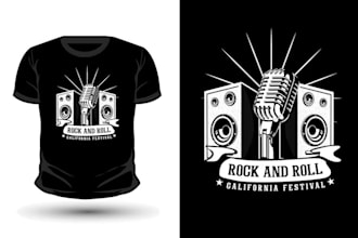 make modern music t shirt design for merch etsy tee spring