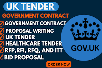 do bid writing to win healthcare and UK cleaning tender government contracts rfp