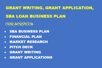 do sba business plan, grant writing, grant application