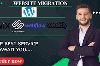 convert clone or transfer wix, webflow, weebly, squarespace to wordpress website
