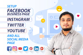 create facebook business page linktree imdb x youtube and all social media setup