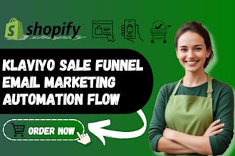 setup shopify klaviyo email marketing campaign automation, sales funnel flow